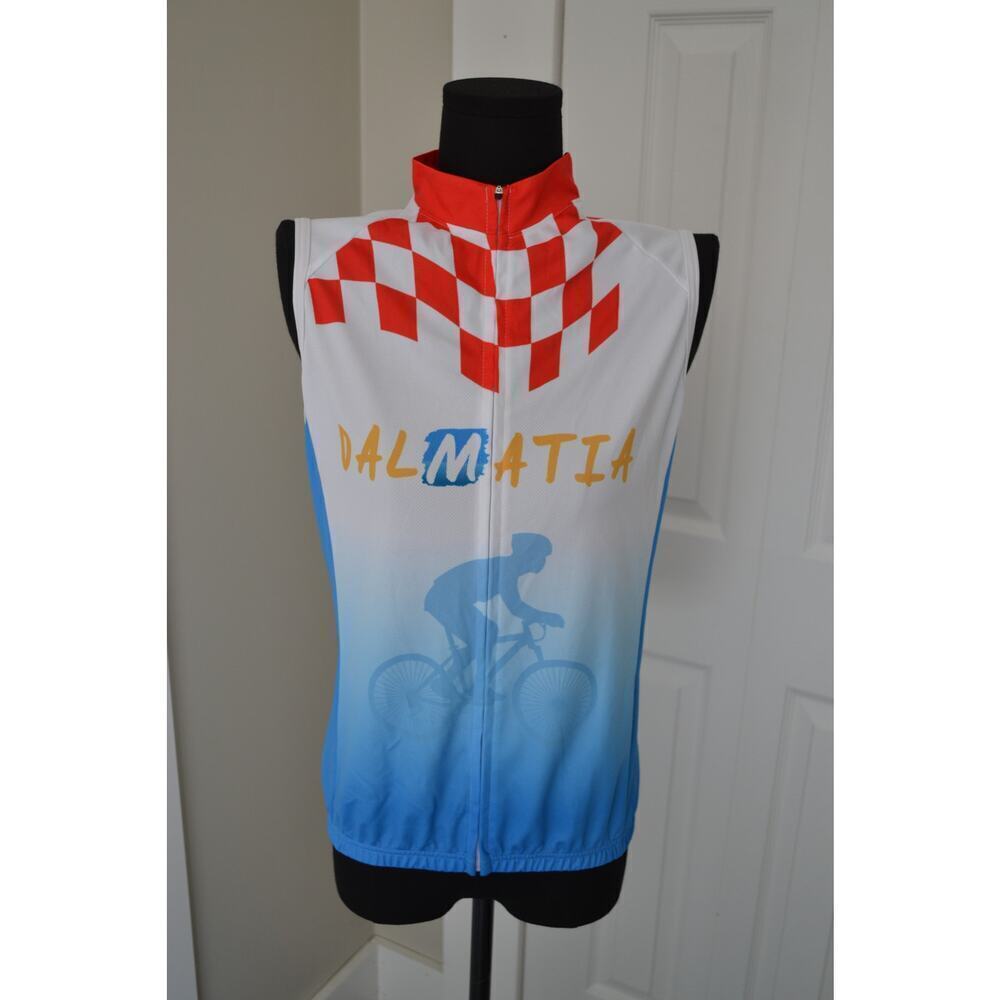 Mens Nostrum Dalmatia Sleeveless Zip Up Cycling Jersey Size Large